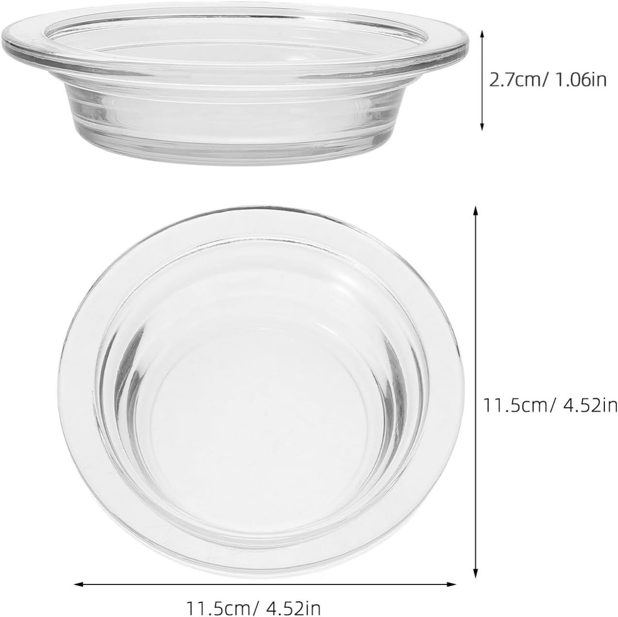 2Pcs Replacement Wax Warmer Glass Dish for Home Office Meditation