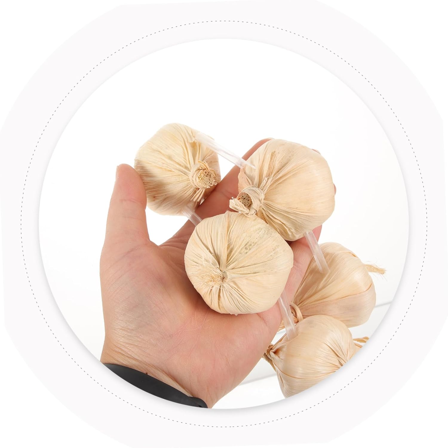Cabilock Realistic Garlic String Wreath Decor