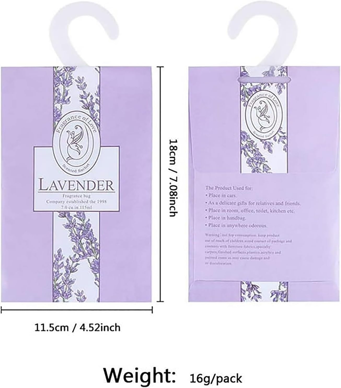 10 Pack Scented Sachets for Home and Car Air Freshener