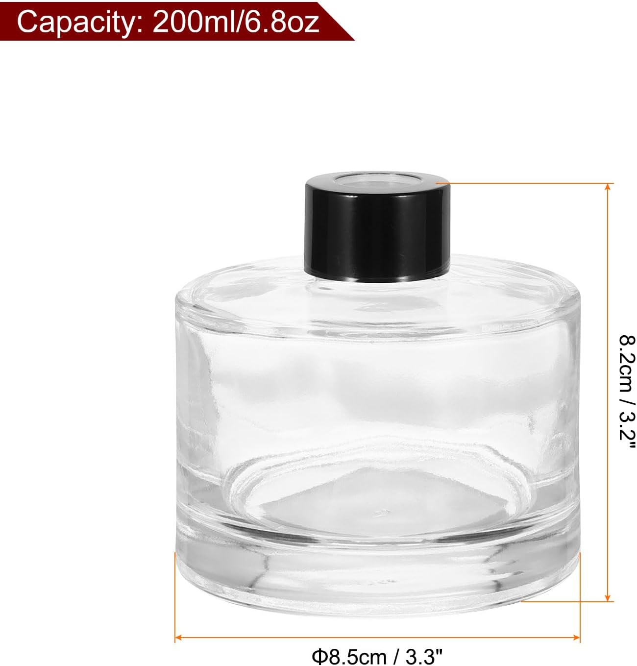 HARFINGTON 200ml Glass Diffuser Bottle for Aromatherapy