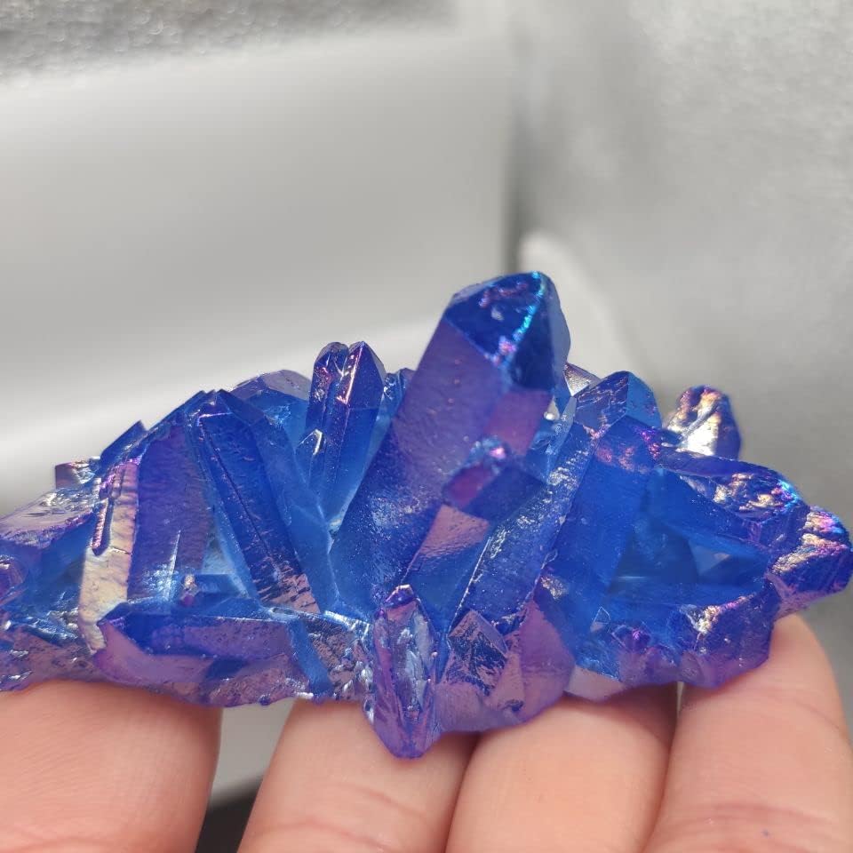 1pcs Blue Angel Aura Flower Crystal Cluster Healing Gemstone