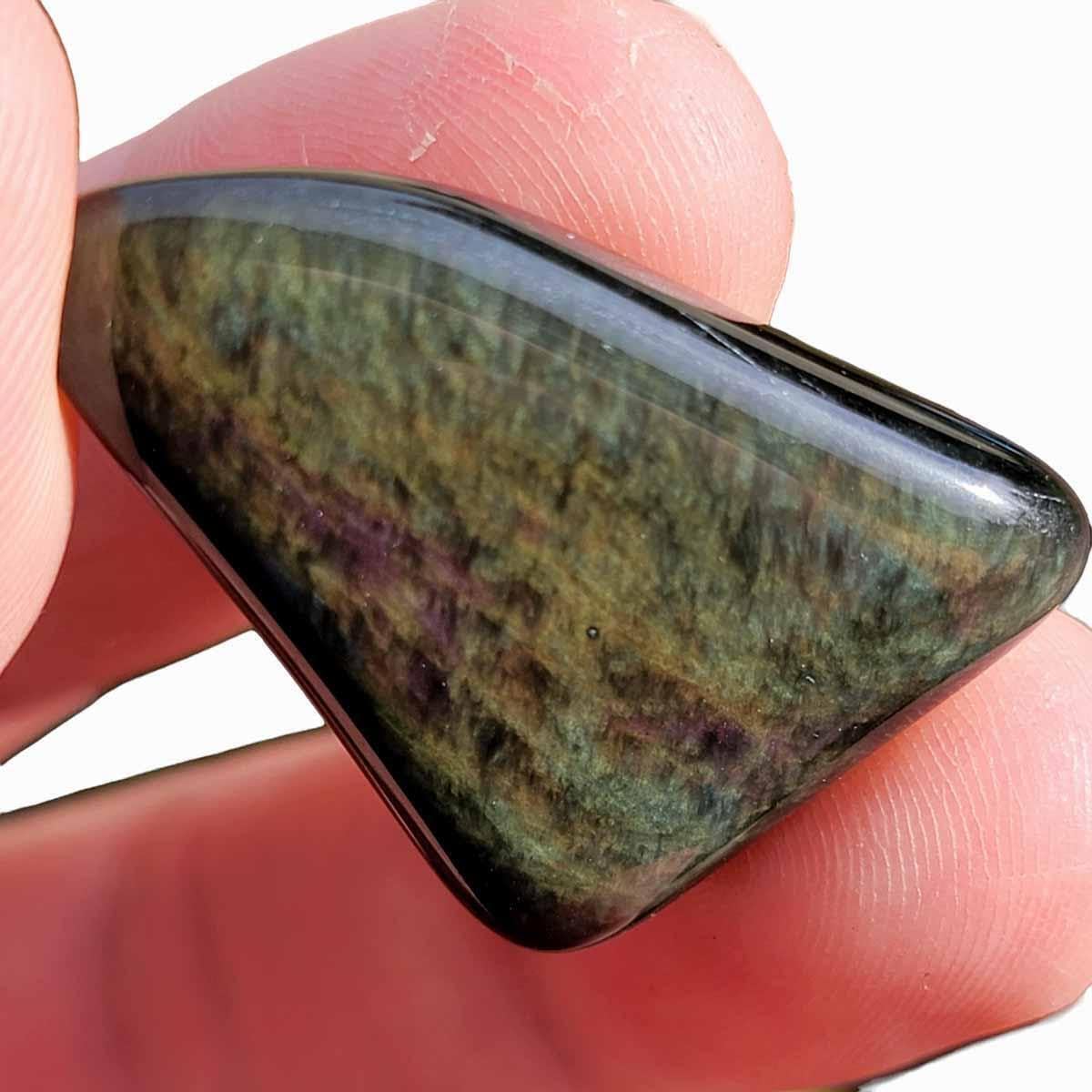 Velvet Obsidian Tumbled Stones - One Pound Pack