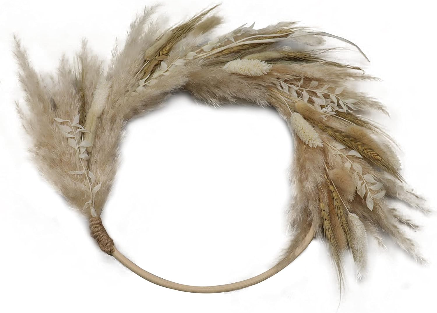 Real Dried Flower Wreath Brown 13 Inch