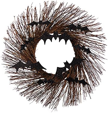 Nearly Natural 26in Halloween Bats Twig Wreath