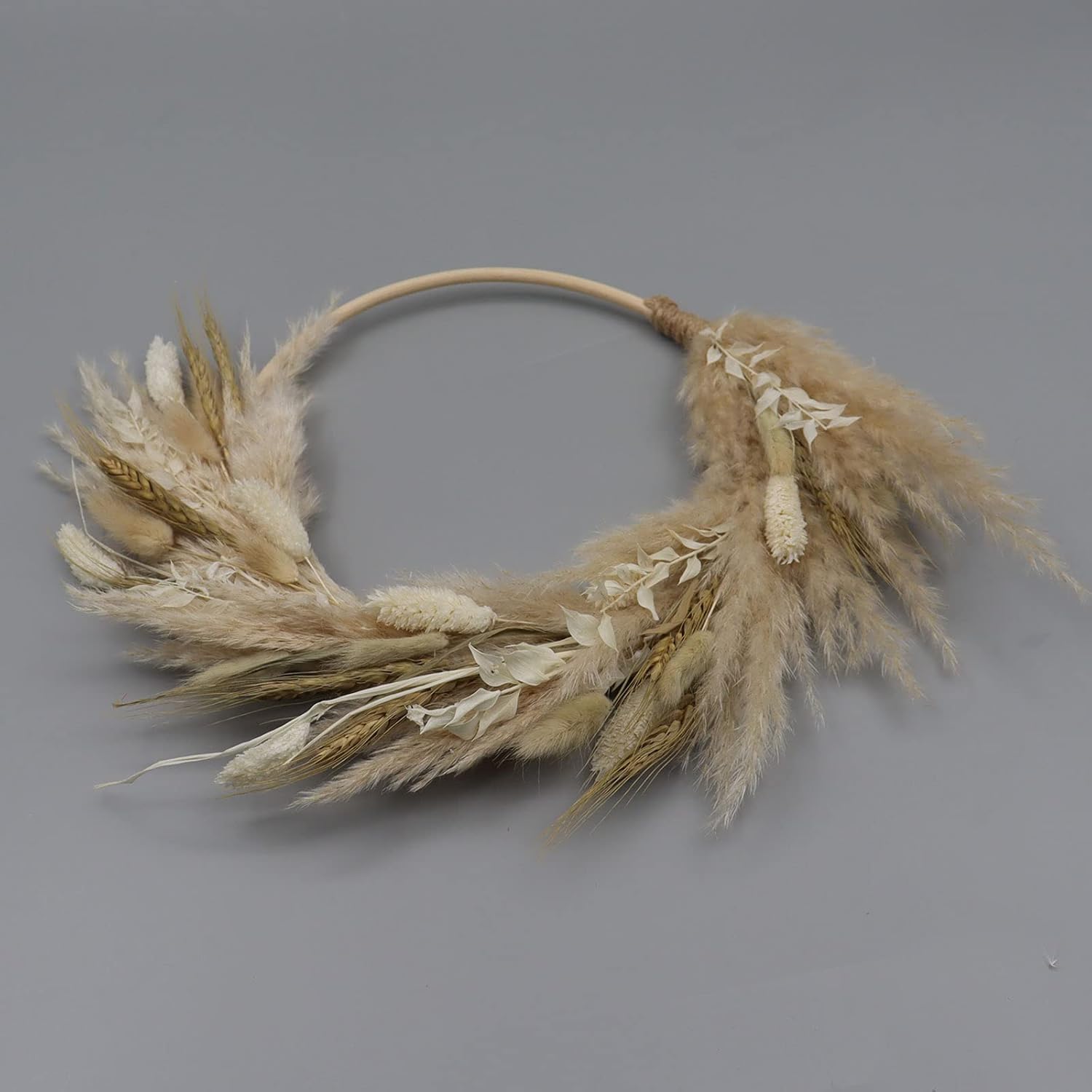 Real Dried Flower Wreath Brown 13 Inch