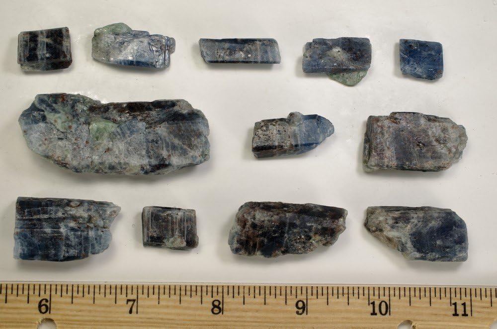 Fantasia 1 lb Lot of Translucent Blue Sapphire and Kyanite Rough Stones