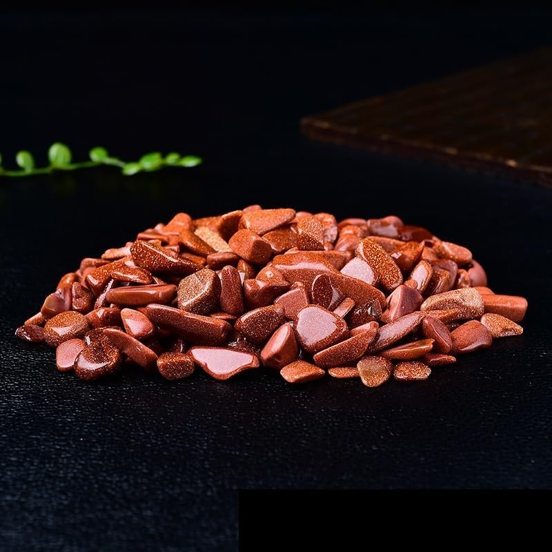 NASTYA Natural Gold Sand Stone Tumbling Decor 7-9mm 1000g