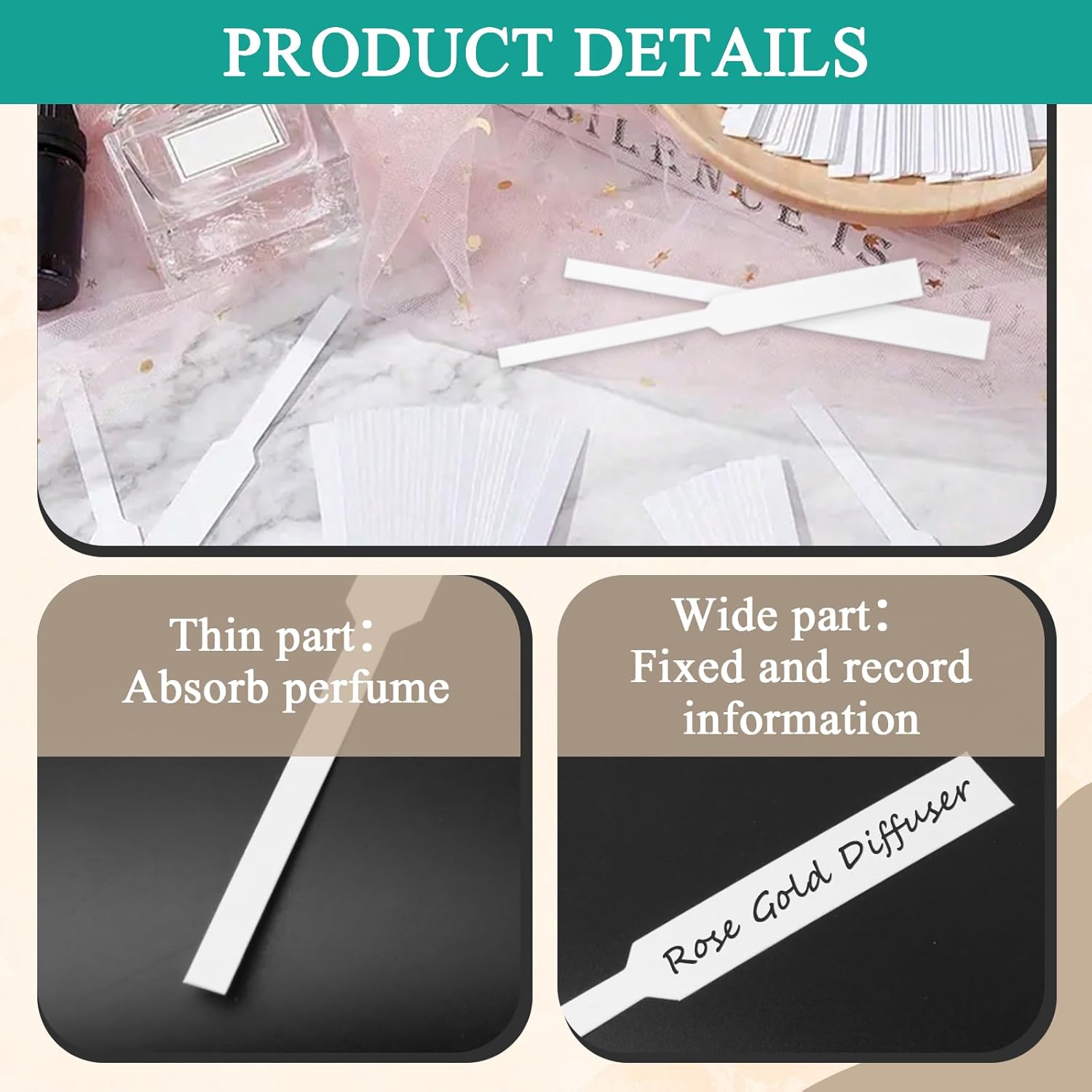 1000 Piece Perfume Tester Strips - Premium Fragrance Blotter for Scent Evaluation