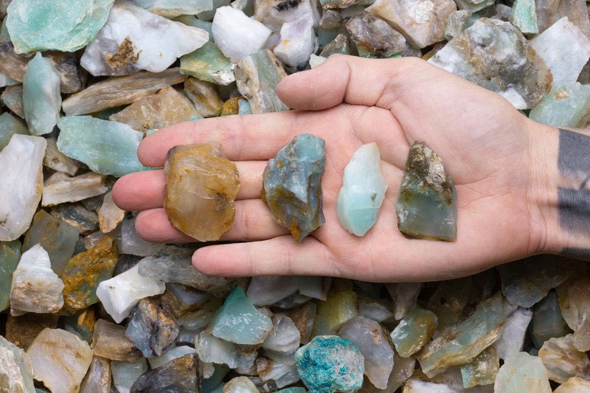 Fantasia Natural Blue Opal Rough Stones from Peru 12 lb