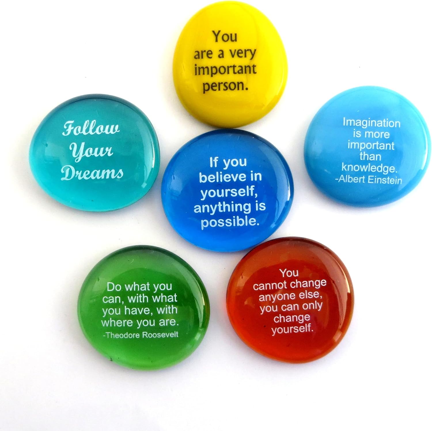 Lifeforse Glass Motivation Stones Set I