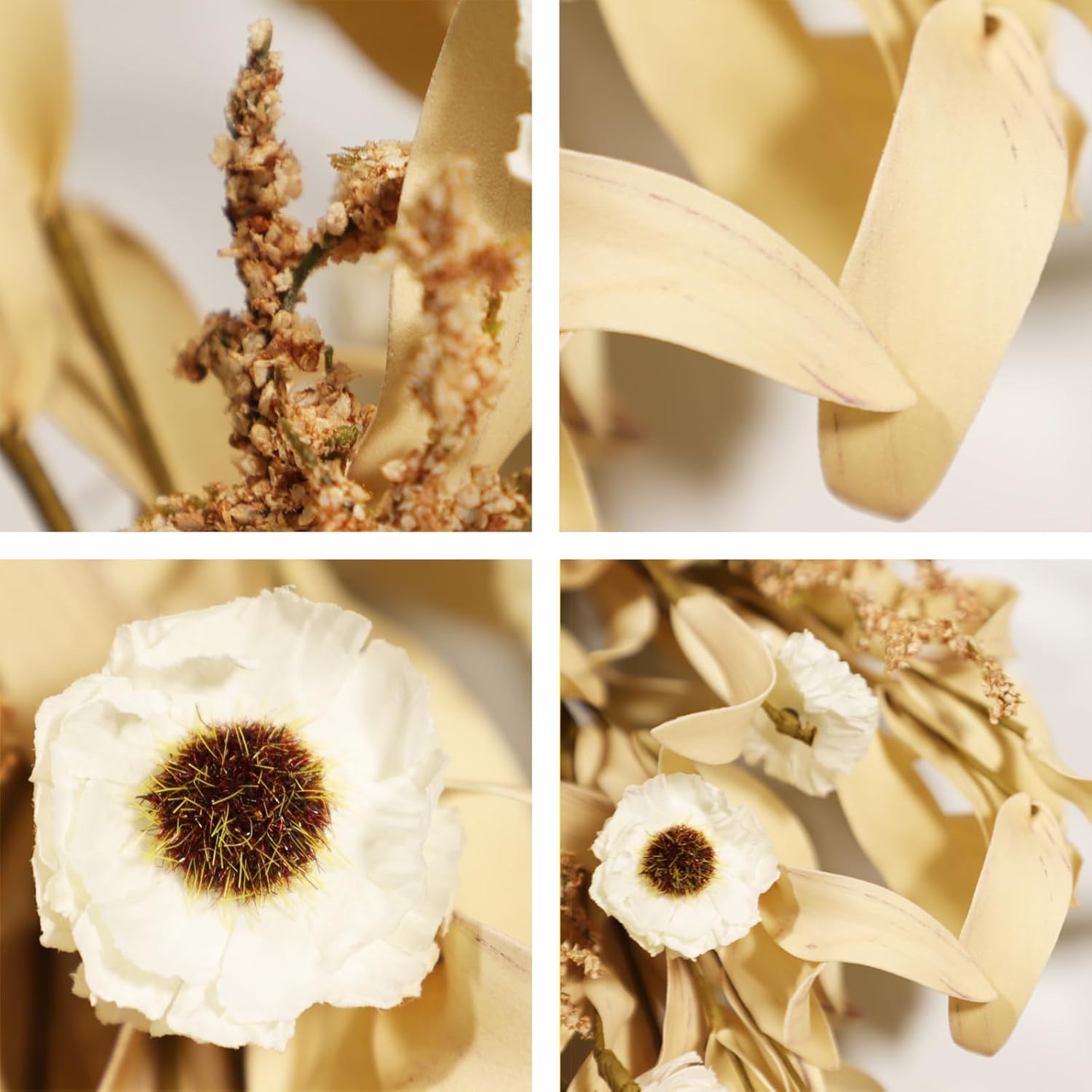 24 Inch White Floral Wreath for Front Door