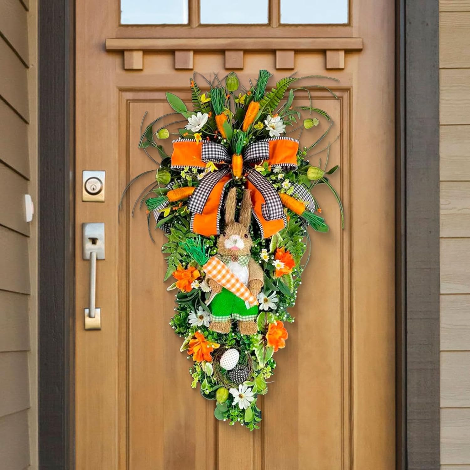 Orange Carrots Teardrop Wreath Hanging Decoration