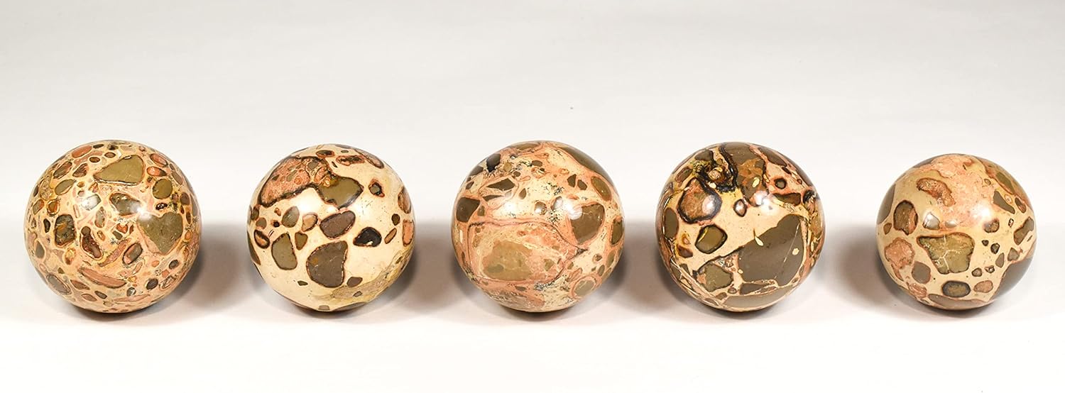 HQRP 47mm Leopardite Jasper Sphere with Stand