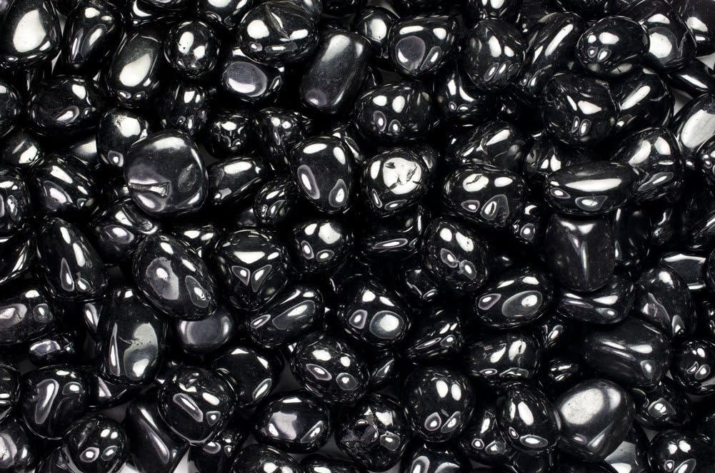 Fantasia Tumbled Black Jet Stones 12 lb Small
