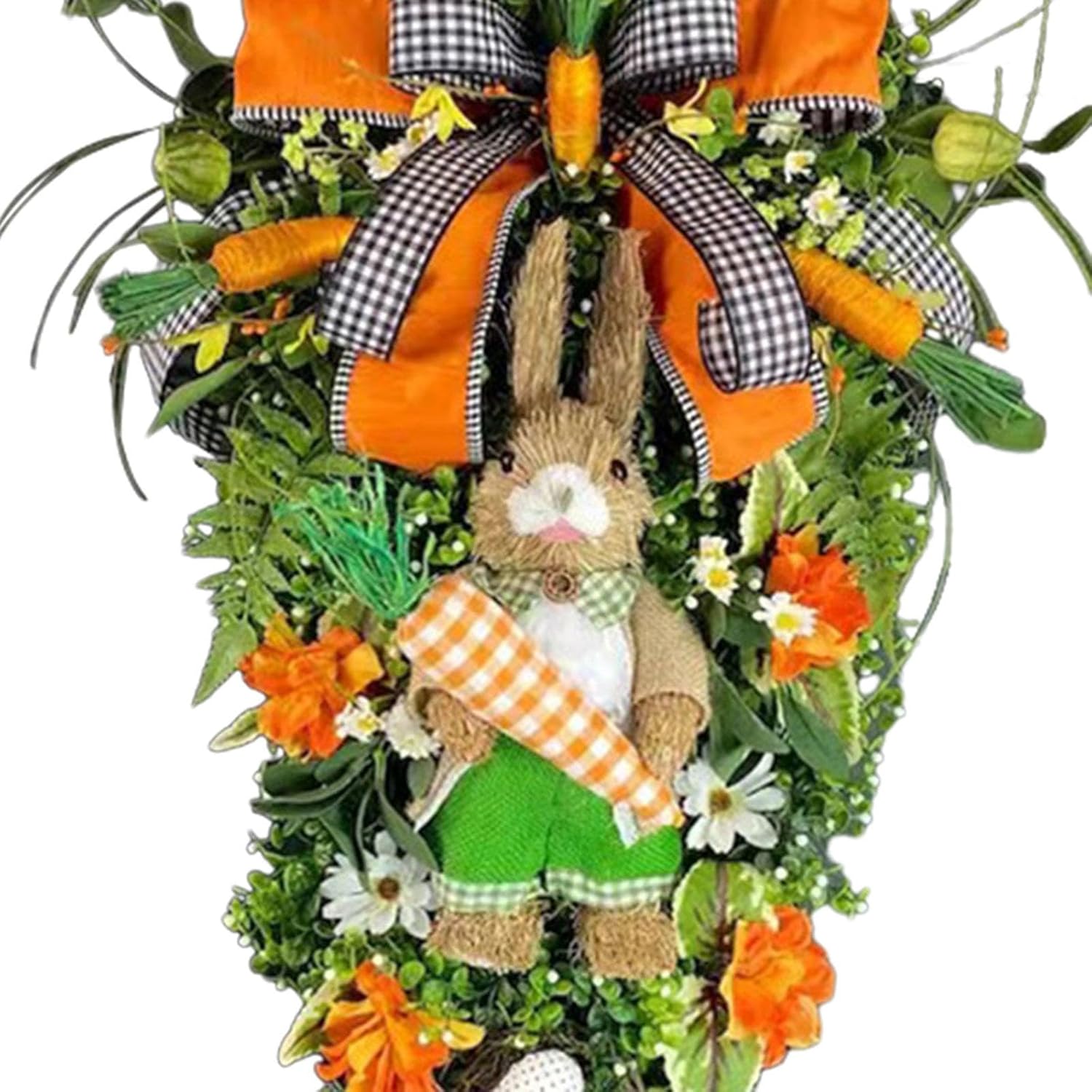 Orange Carrots Teardrop Wreath Hanging Decoration