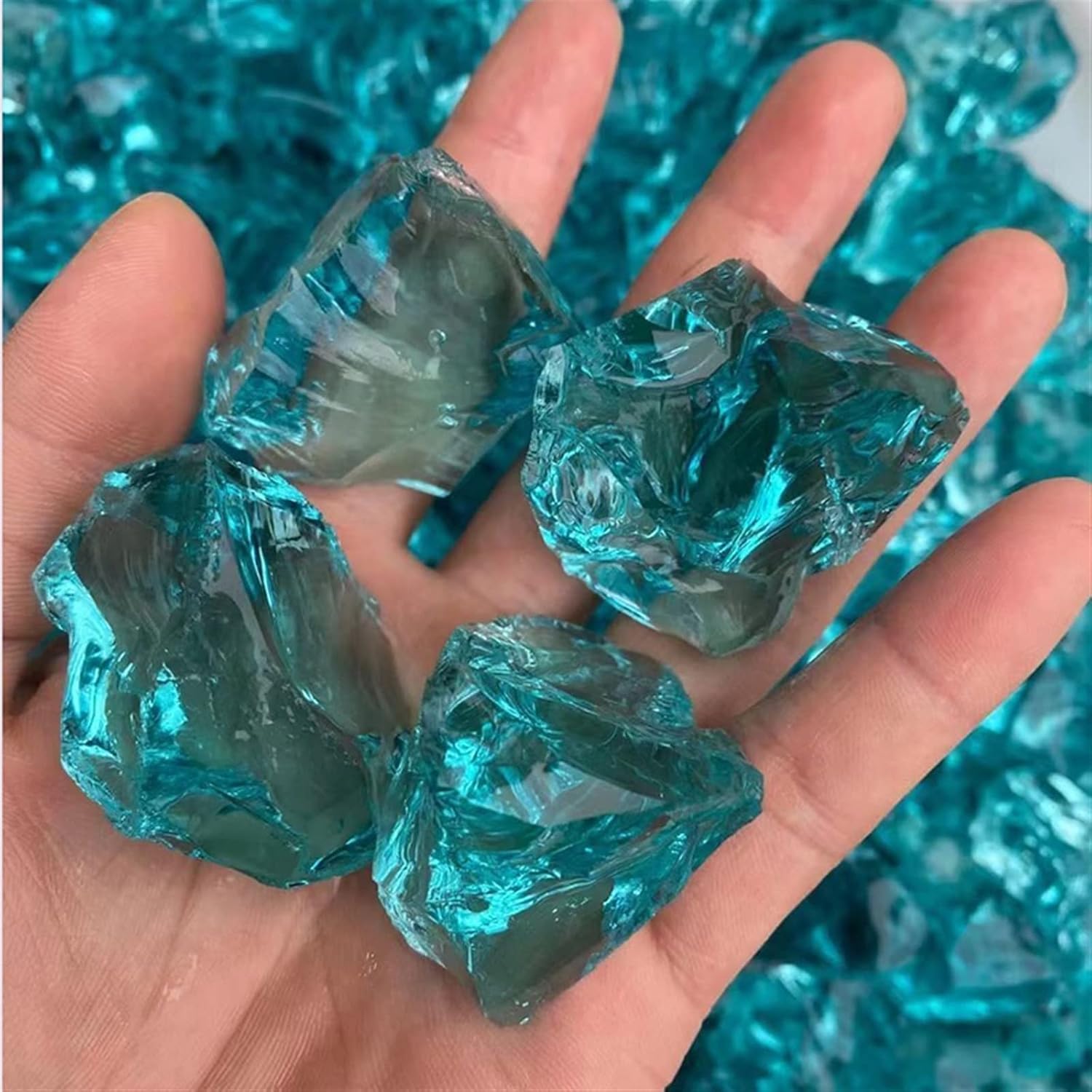 ASHDEL Glaze Glass Crystal Home Decor Stones