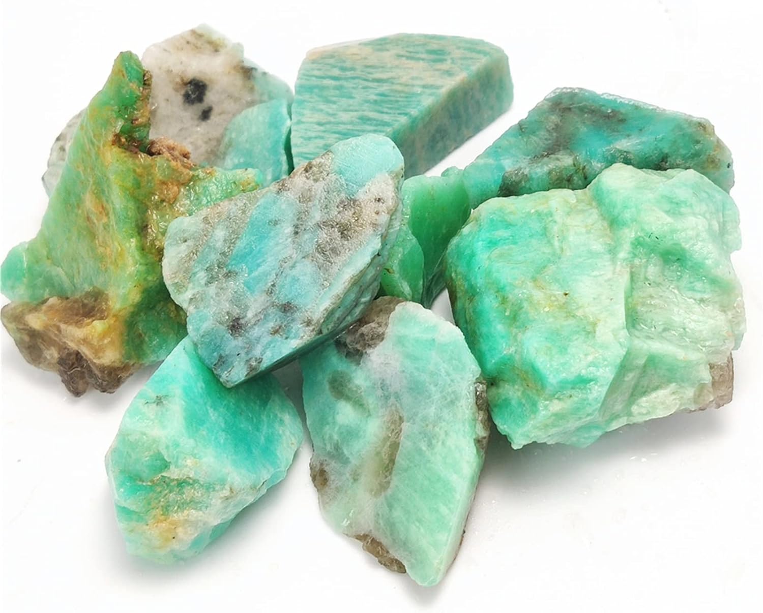 Natural Amazonite Raw Stones for Indoor Fountain Decoration