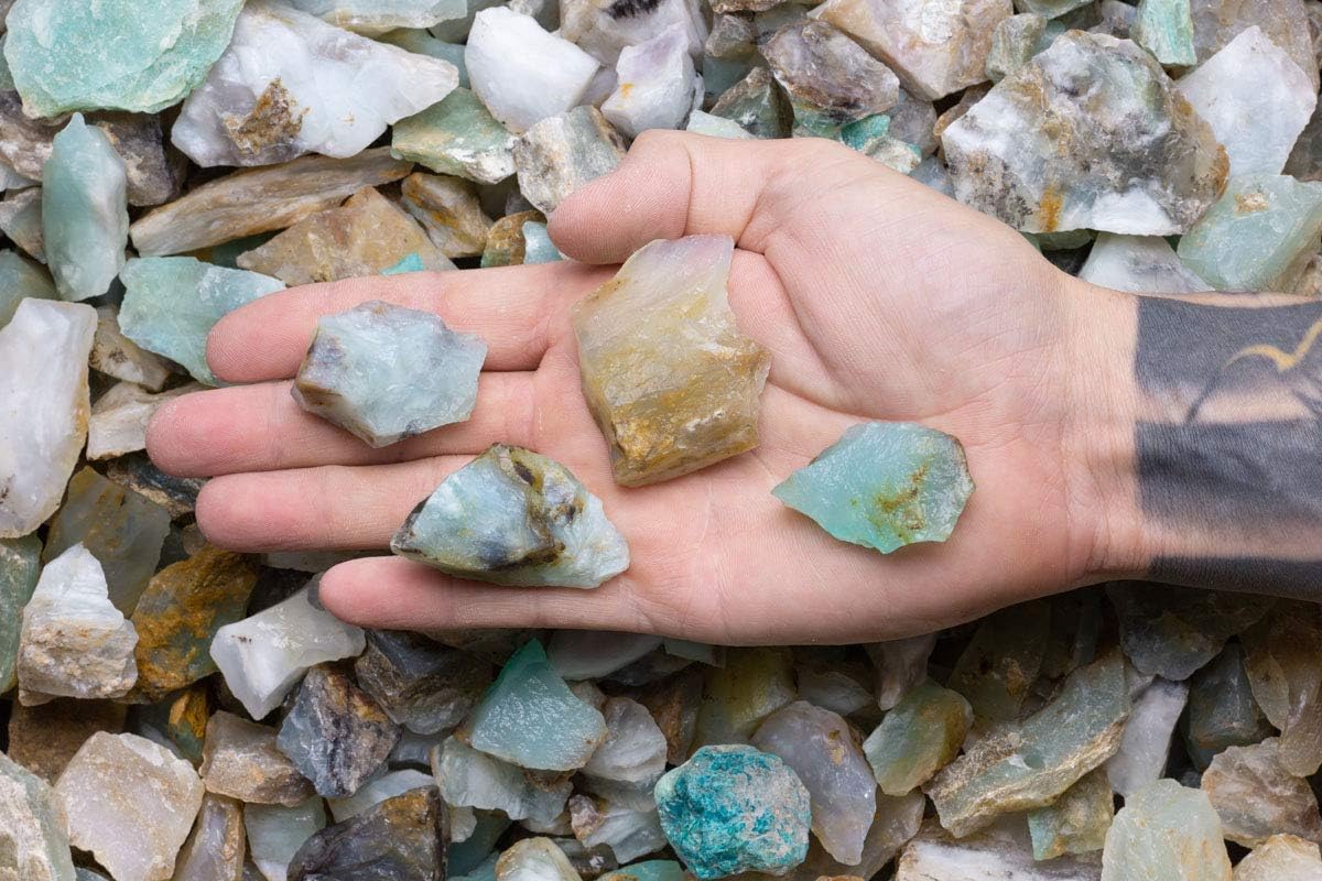 Fantasia Natural Blue Opal Rough Stones from Peru 12 lb