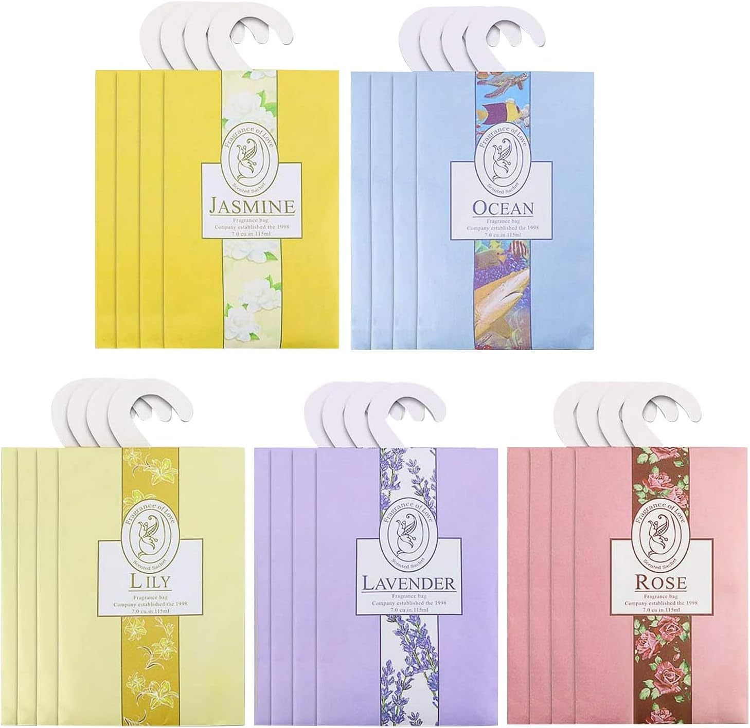 10 Pack Scented Sachets for Home and Car Air Freshener