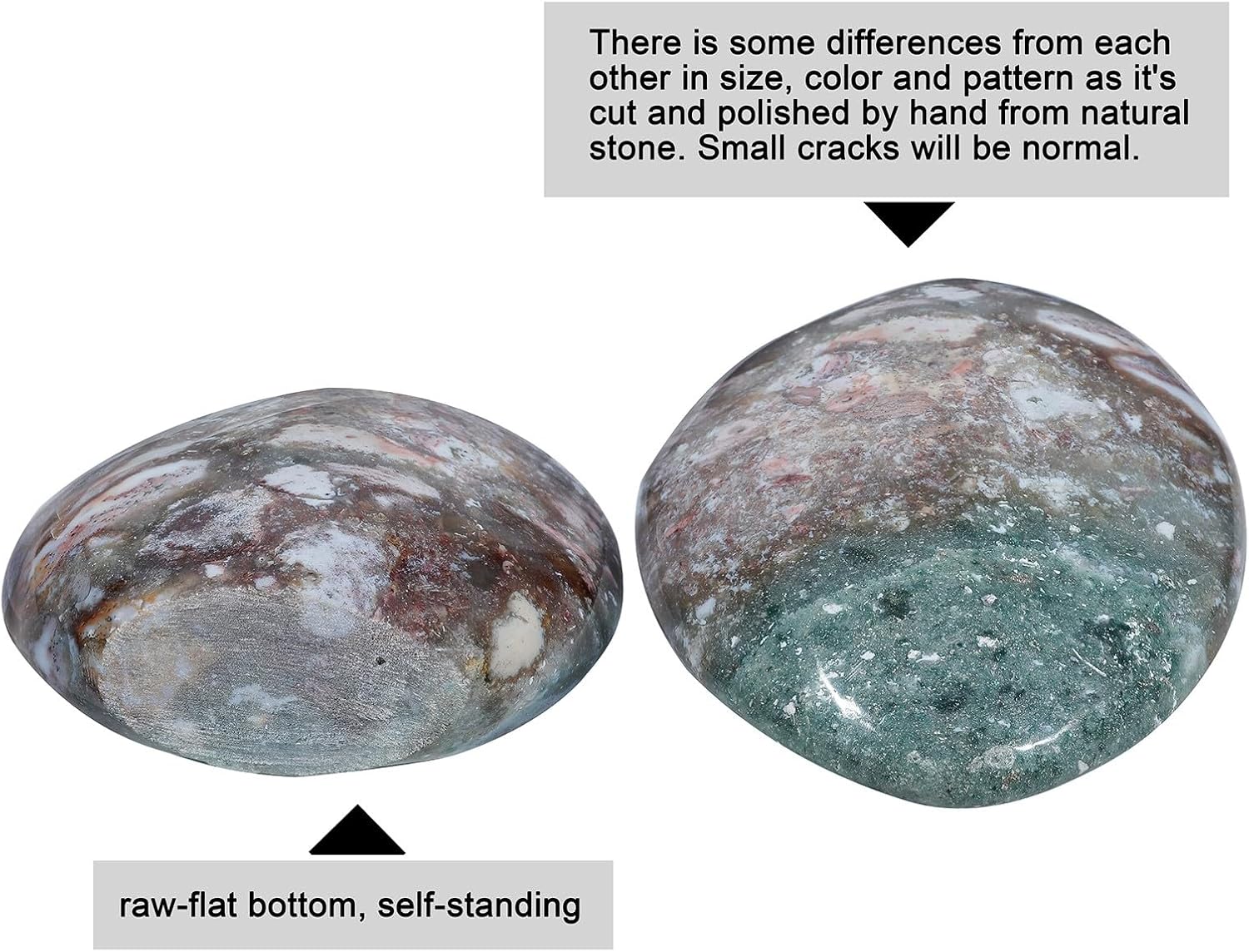 Nupuyai Natural Ocean Jasper Stone Decor