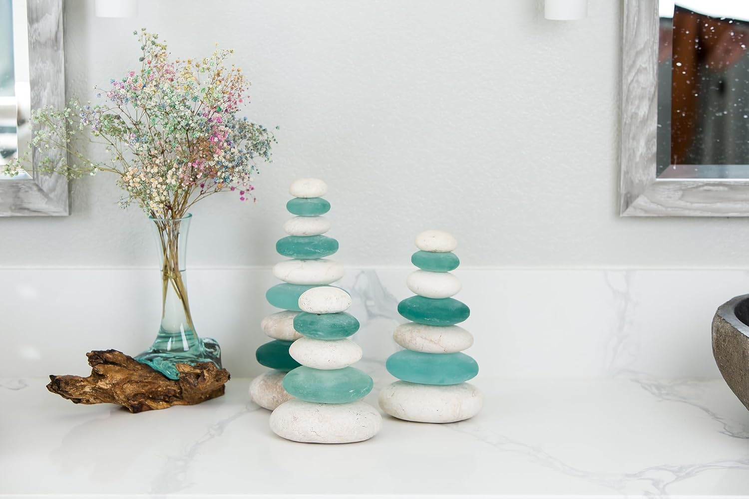 Garden Age Supply Quintuple Glass Cairn Set 20