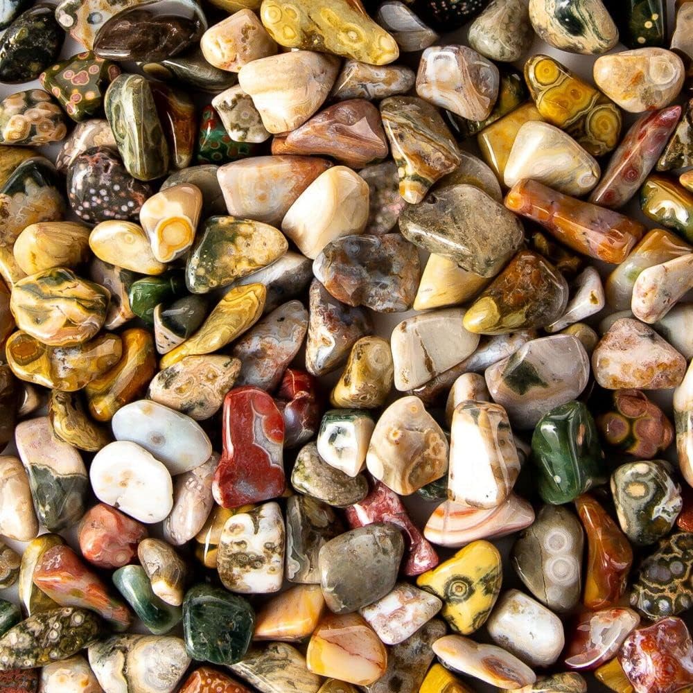 12 lb Tumbled Ocean Jasper Gemstones 80-100 Pieces