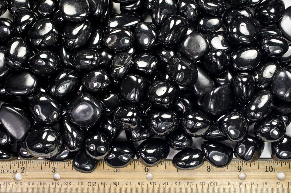 Fantasia Tumbled Black Jet Stones 12 lb Small