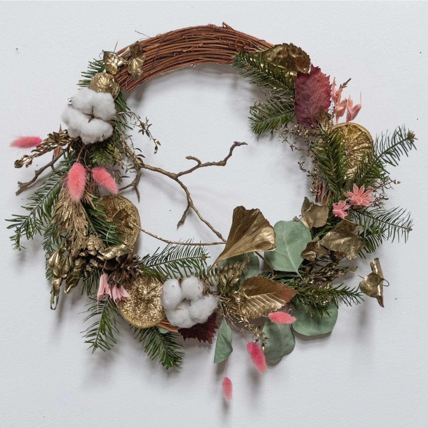 9 Pcs 10 Inch Natural Grapevine Wreath Set for DIY Crafts