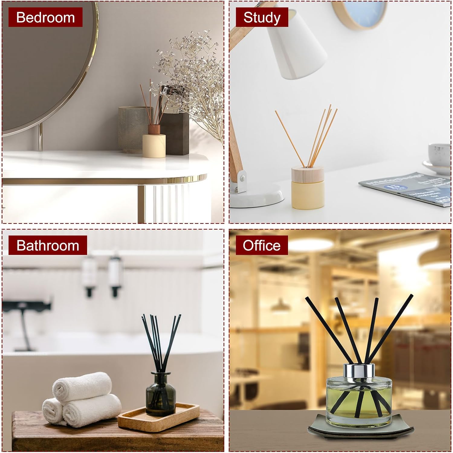 HARFINGTON 200ml Glass Diffuser Bottle for Aromatherapy