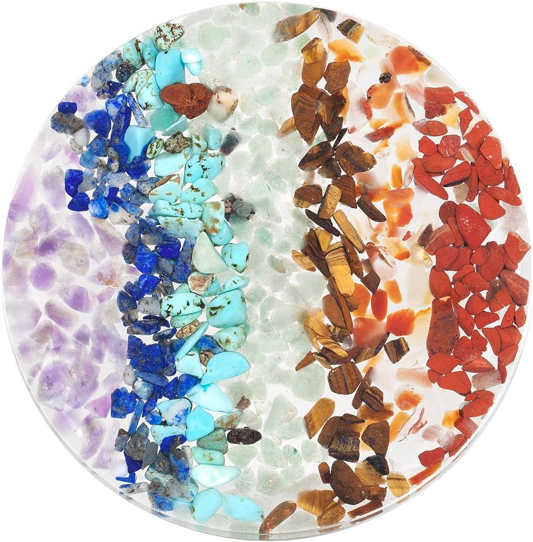 Nupuyai 7 Chakra Crystal Slices Set Pack of 2