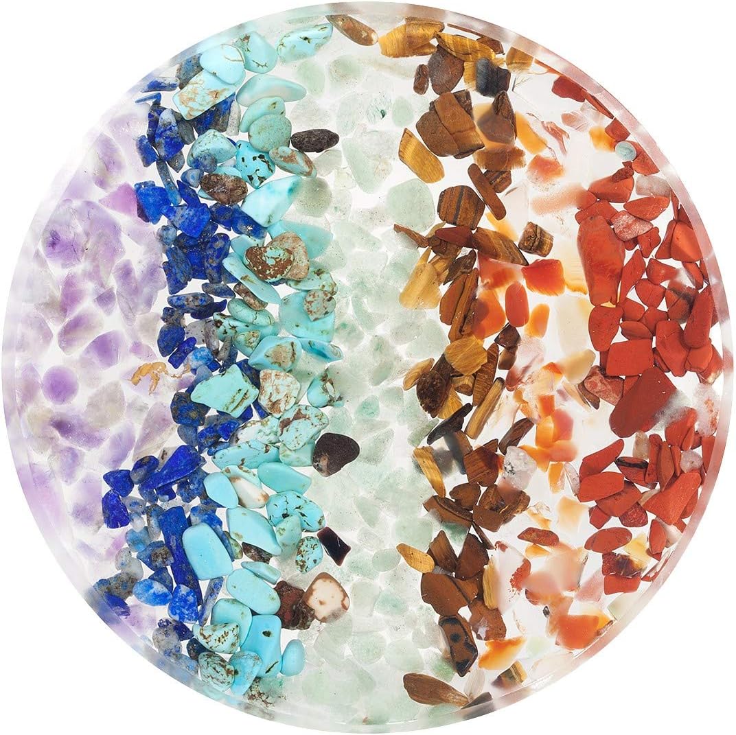 Nupuyai 7 Chakra Crystal Slices Set Pack of 2
