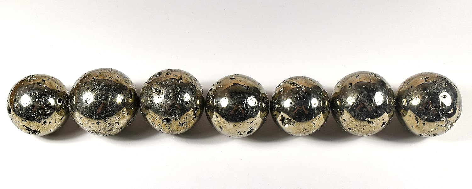 HQRP Golden Pyrite Sphere 46mm with Stand