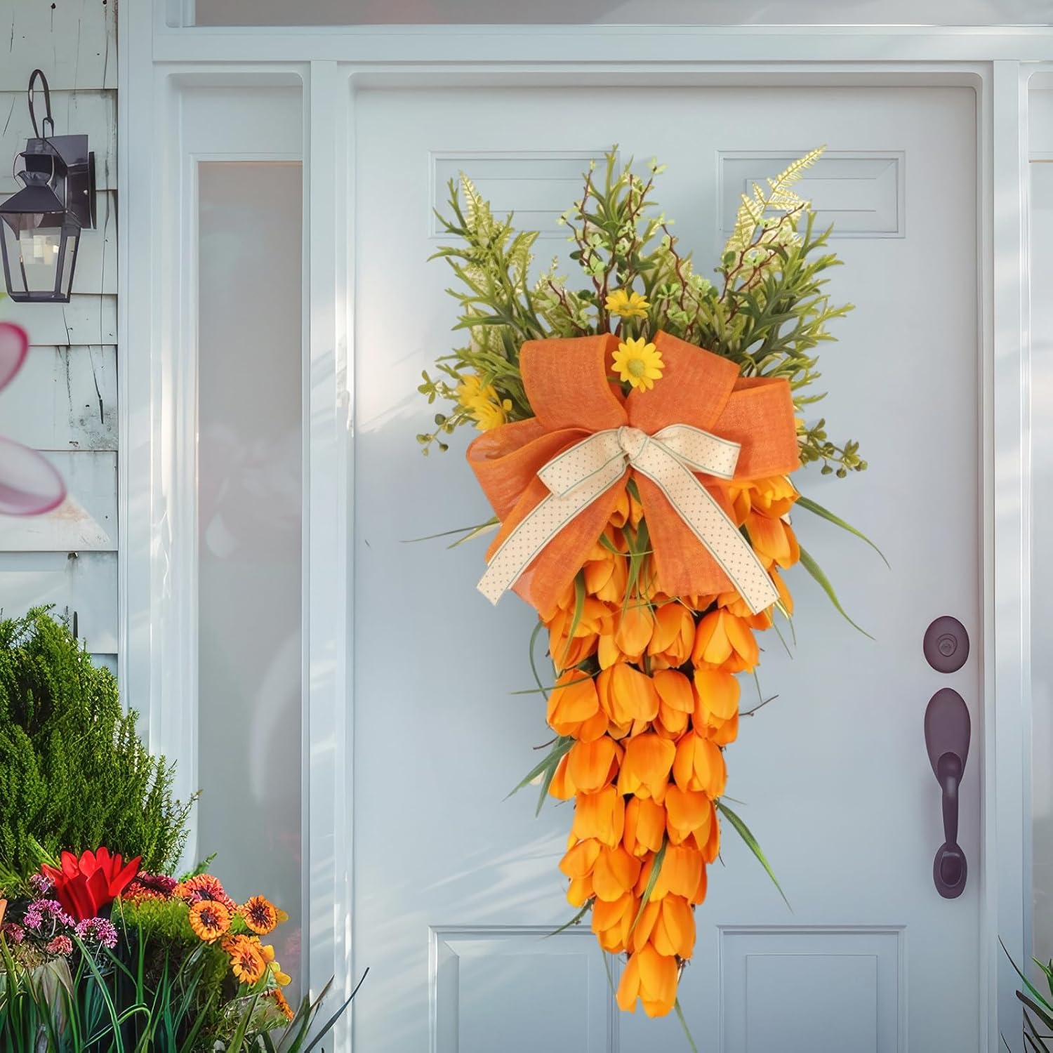 Handmade Easter Tulip Swag Wreath Decor
