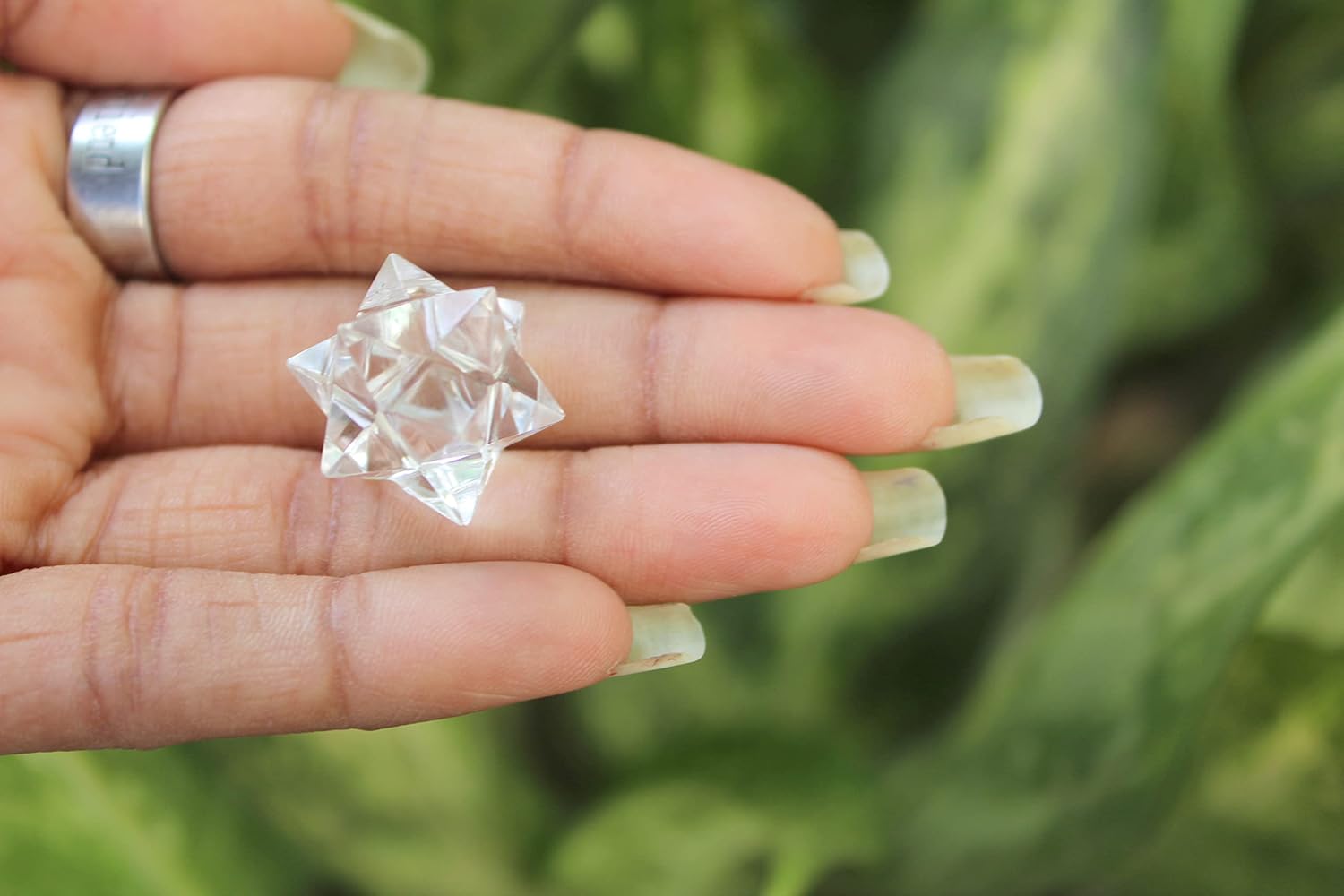 Jet Crystal Quartz Merkaba 12 Point Healing Star