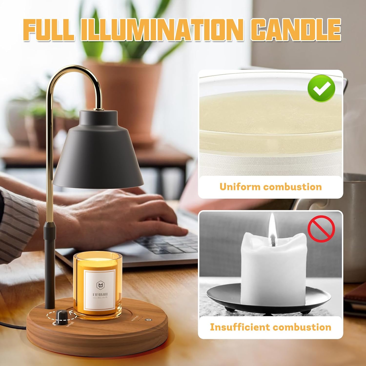 Mlogiroa 50W 110V GU10 LED Candle Warmer Bulbs 6-Pack