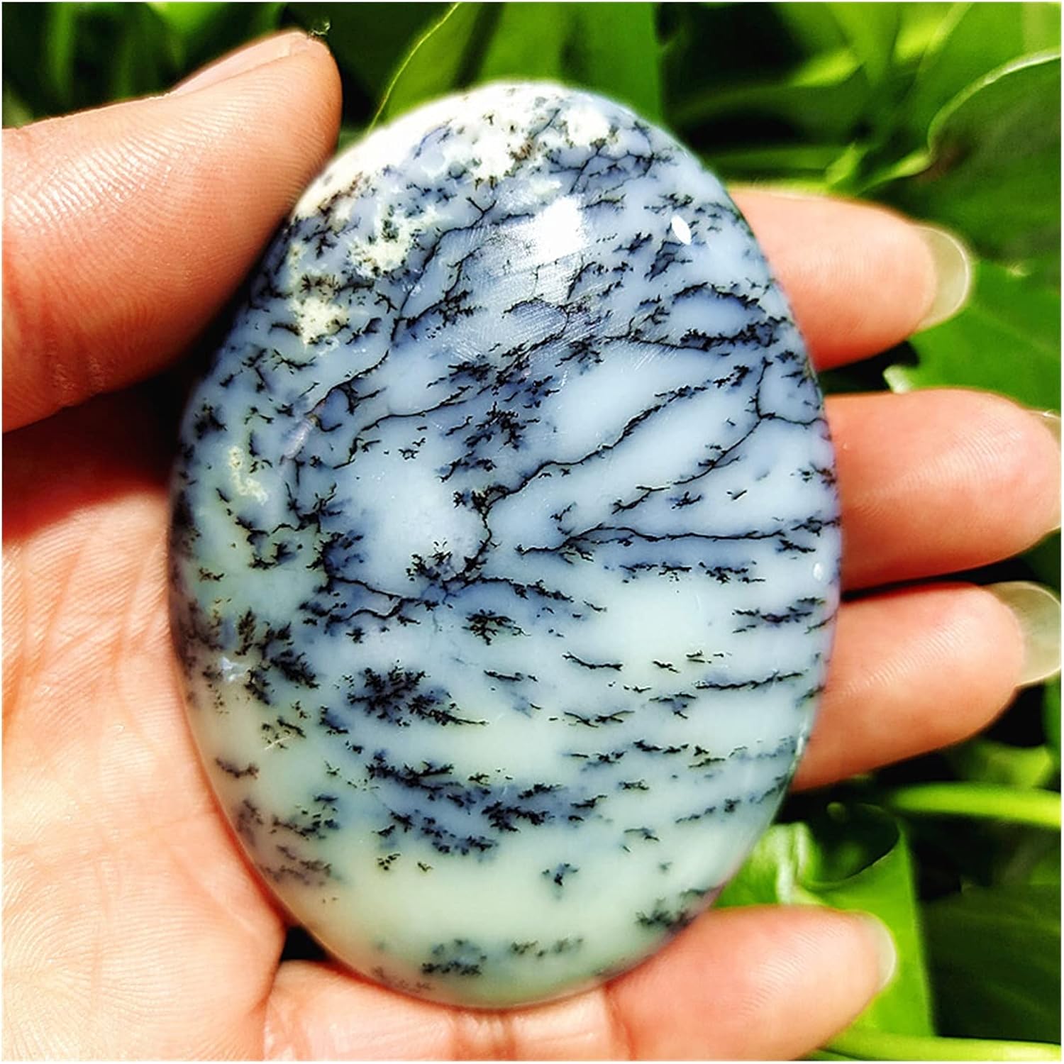 FIDEMM Natural Dendritic Opal Stones for Feng Shui and Healing