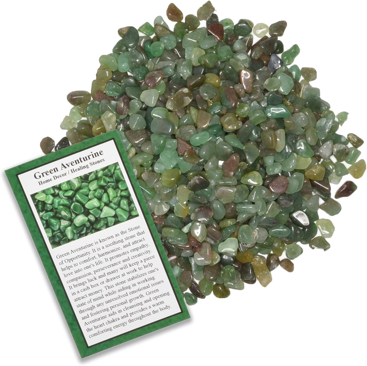 Fantasia 5 Lb Tumbled Green Aventurine Stones from Brazil