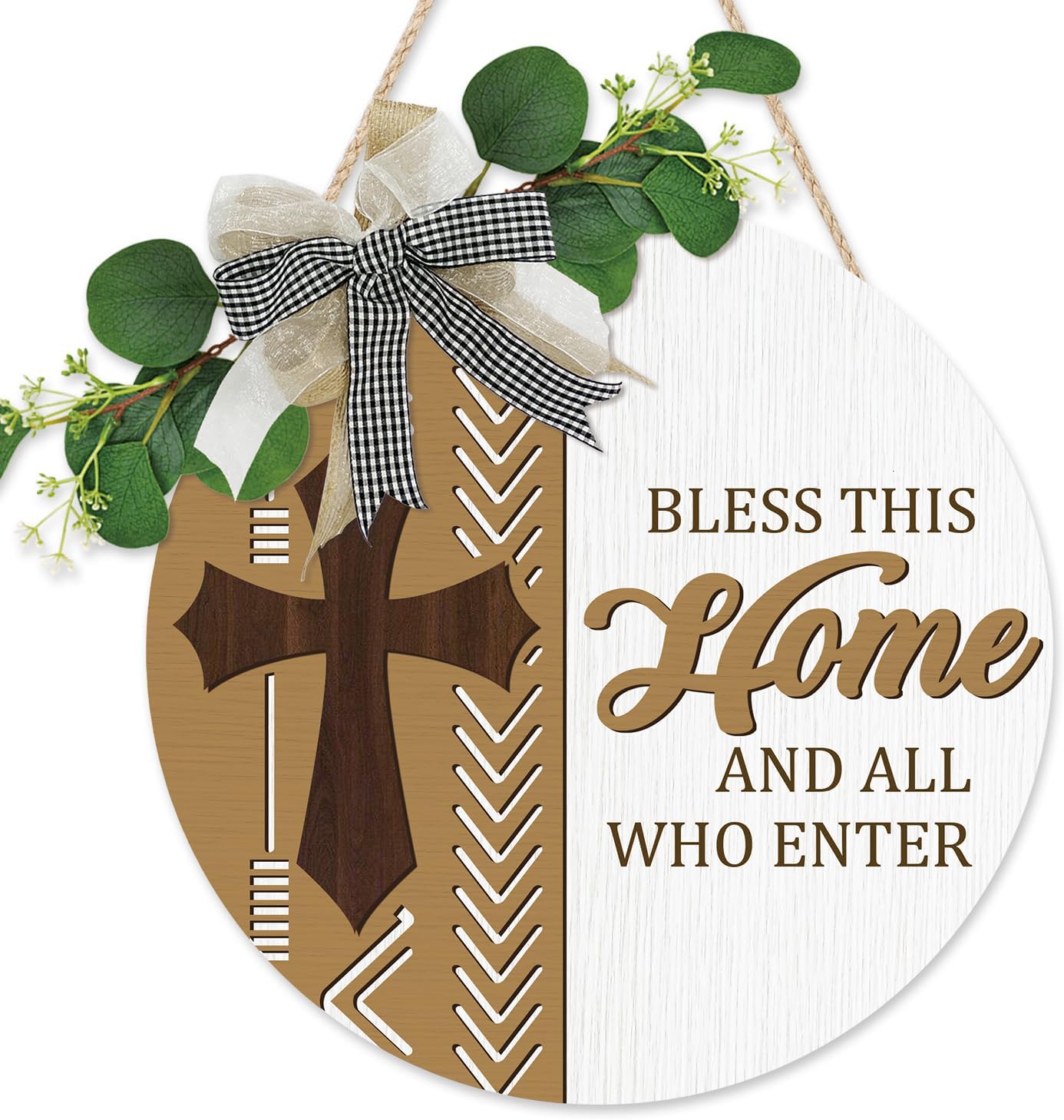 CHDITB Boho Bless This Home Front Door Wreath 12x12