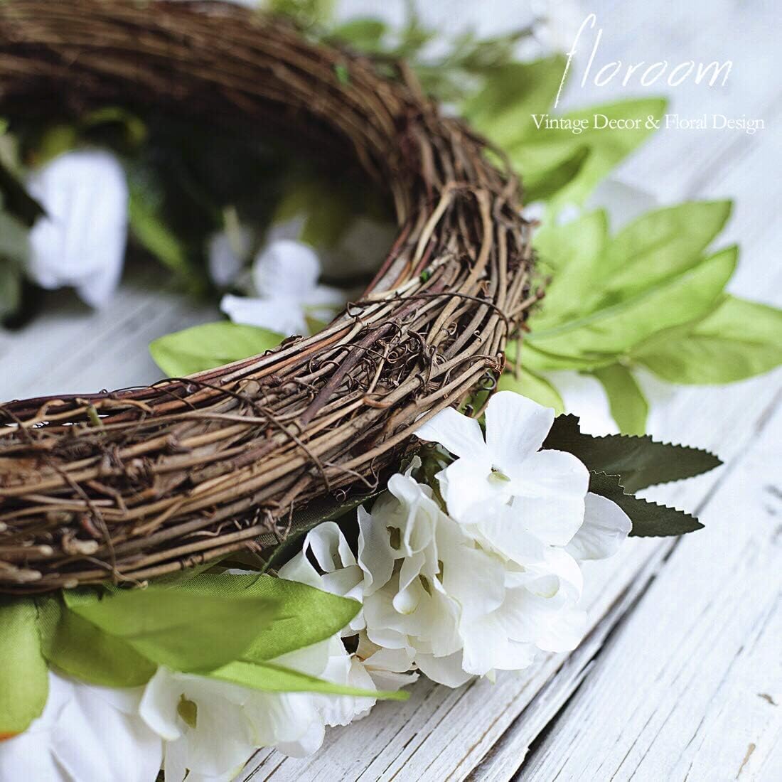 Floroom Artificial White Peony Wreath 15-16