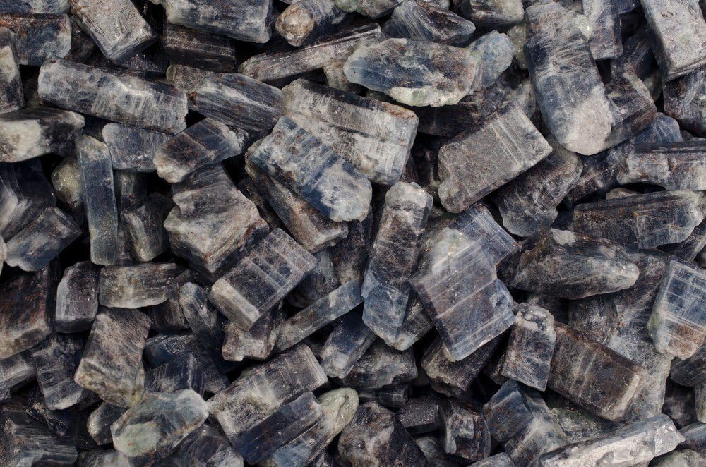 Fantasia 1 lb Lot of Translucent Blue Sapphire and Kyanite Rough Stones