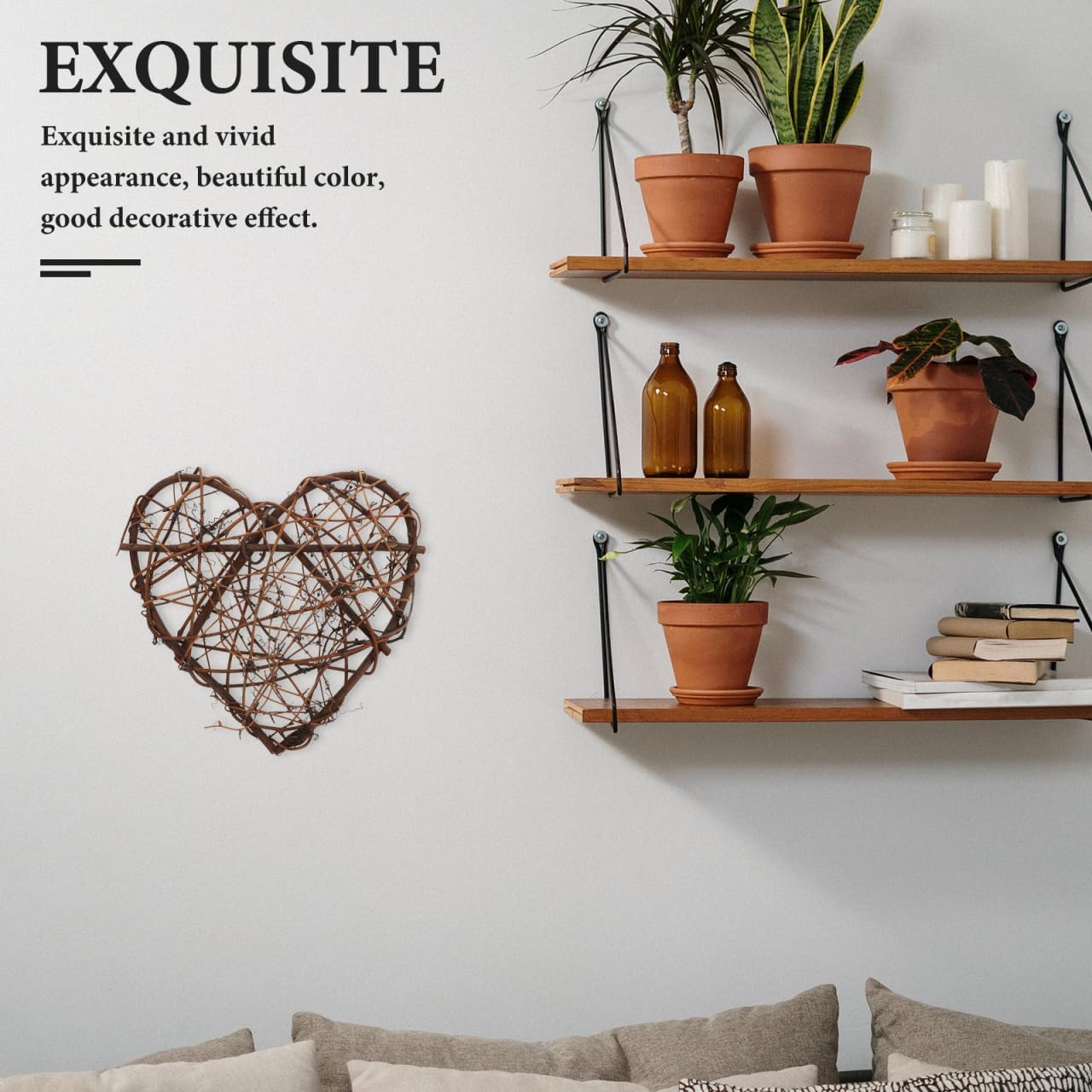 EXCEART 2 Pcs Rattan Wreath Decor for Crafts