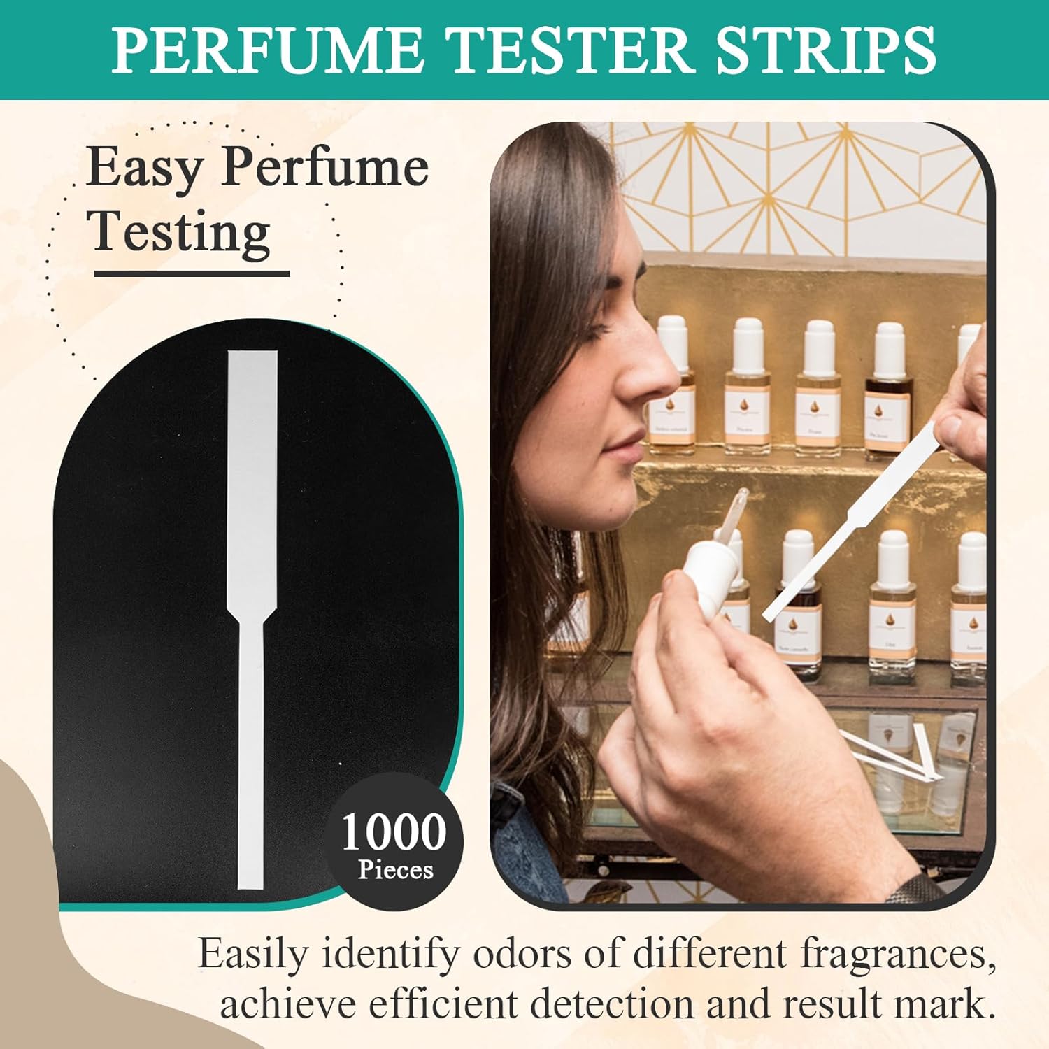 1000 Piece Perfume Tester Strips - Premium Fragrance Blotter for Scent Evaluation