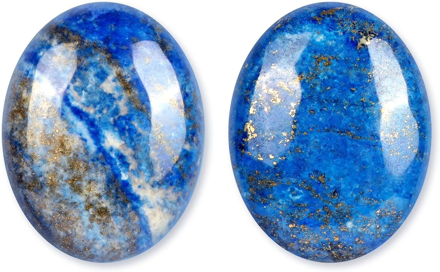 Chakra Worry Stones for Anxiety Lapis Lazuli Pocket Stones 2PCS