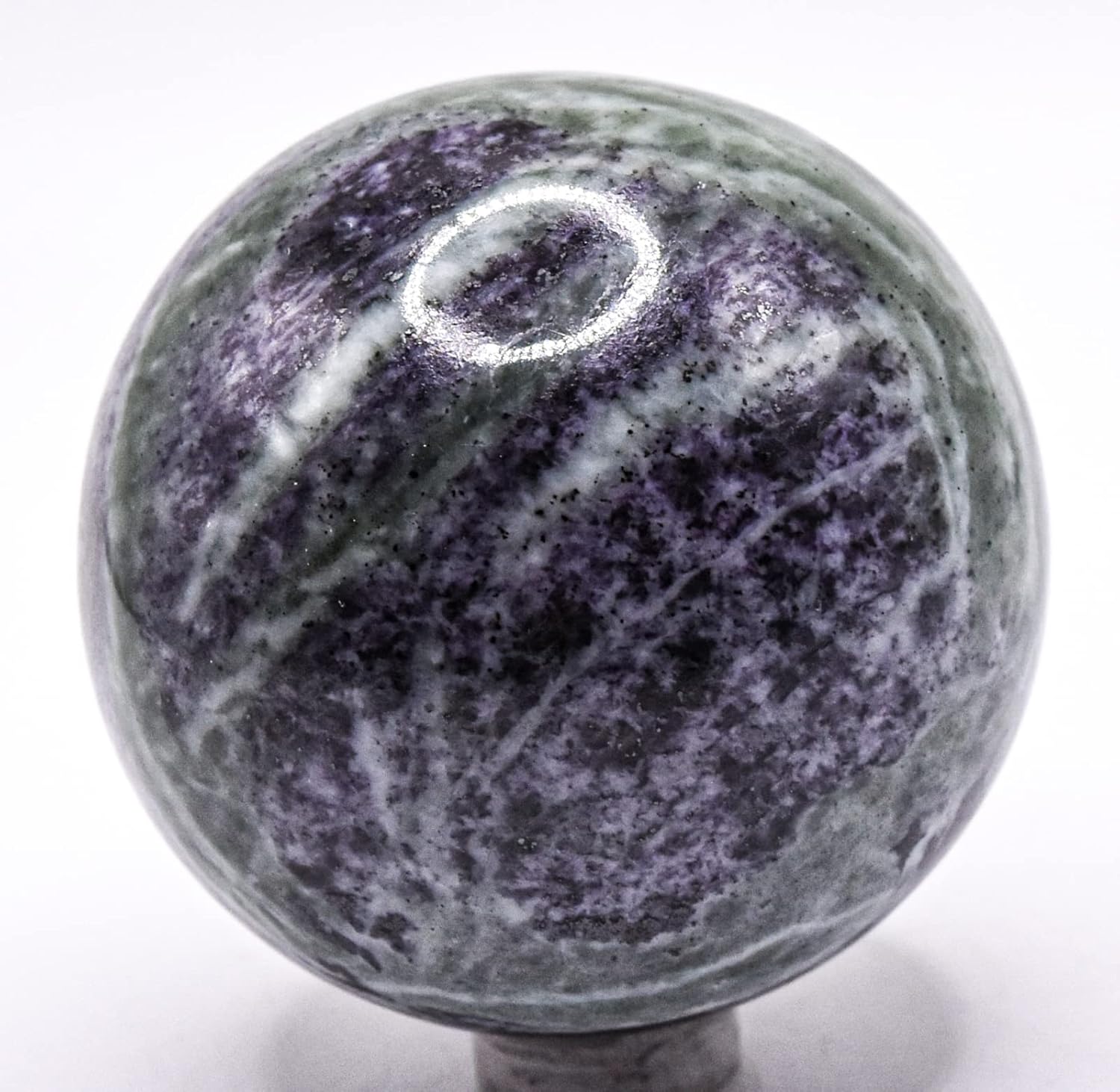 55mm Deep Purple Lilac Kammererite Sphere with Stand - India