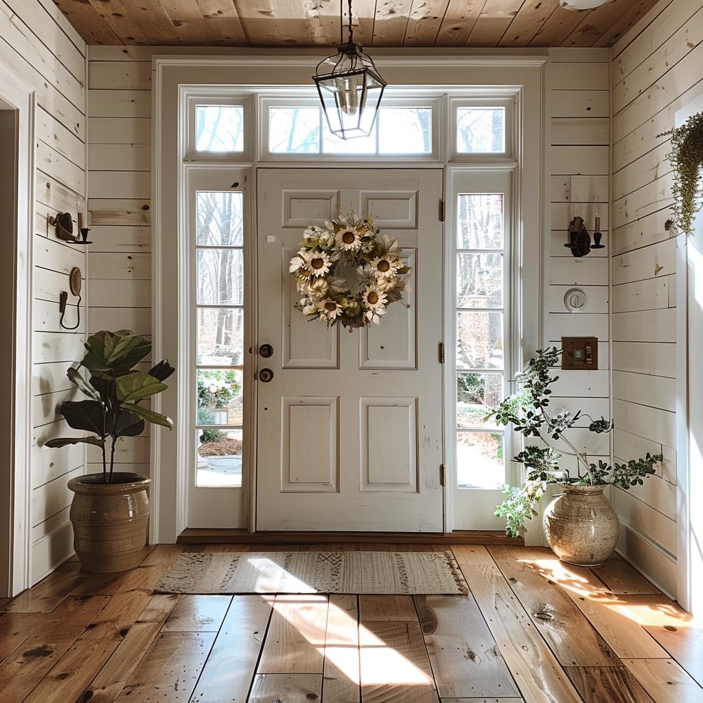 20 Inch Fall Wreath for Front Door Decor