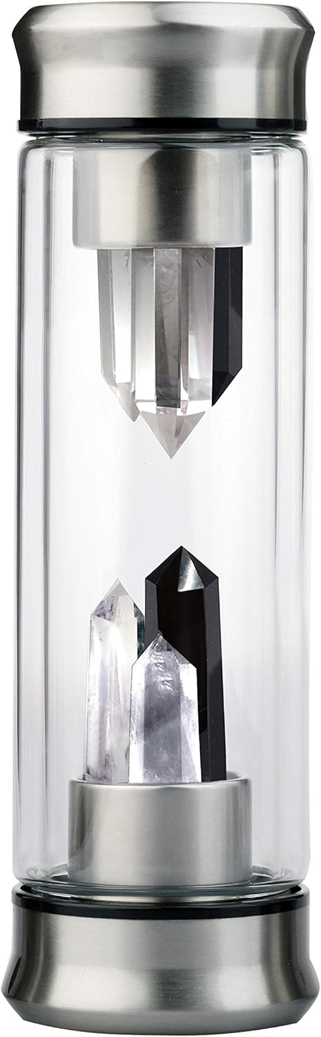 Crystal Water Bottles with Healing Crystal Wands