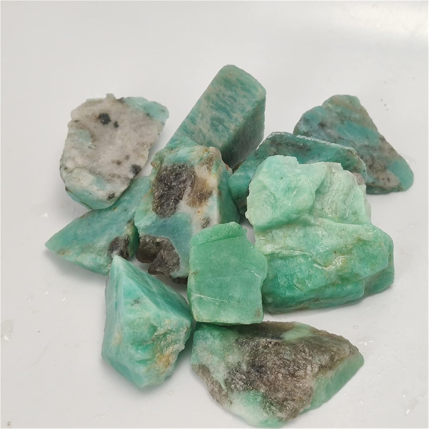 Natural Amazonite Raw Stones for Indoor Fountain Decoration
