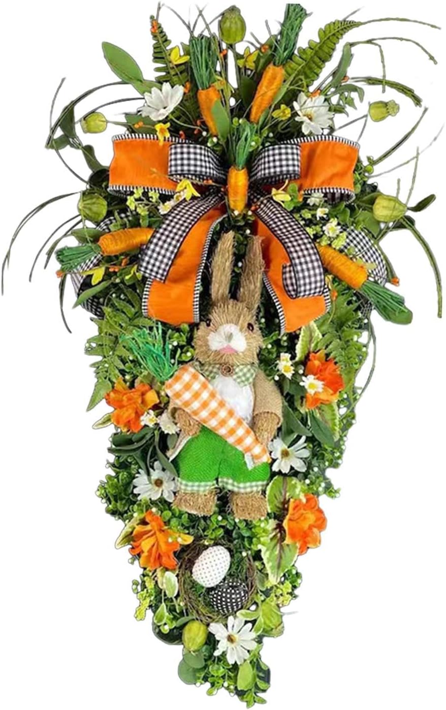 Orange Carrots Teardrop Wreath Hanging Decoration