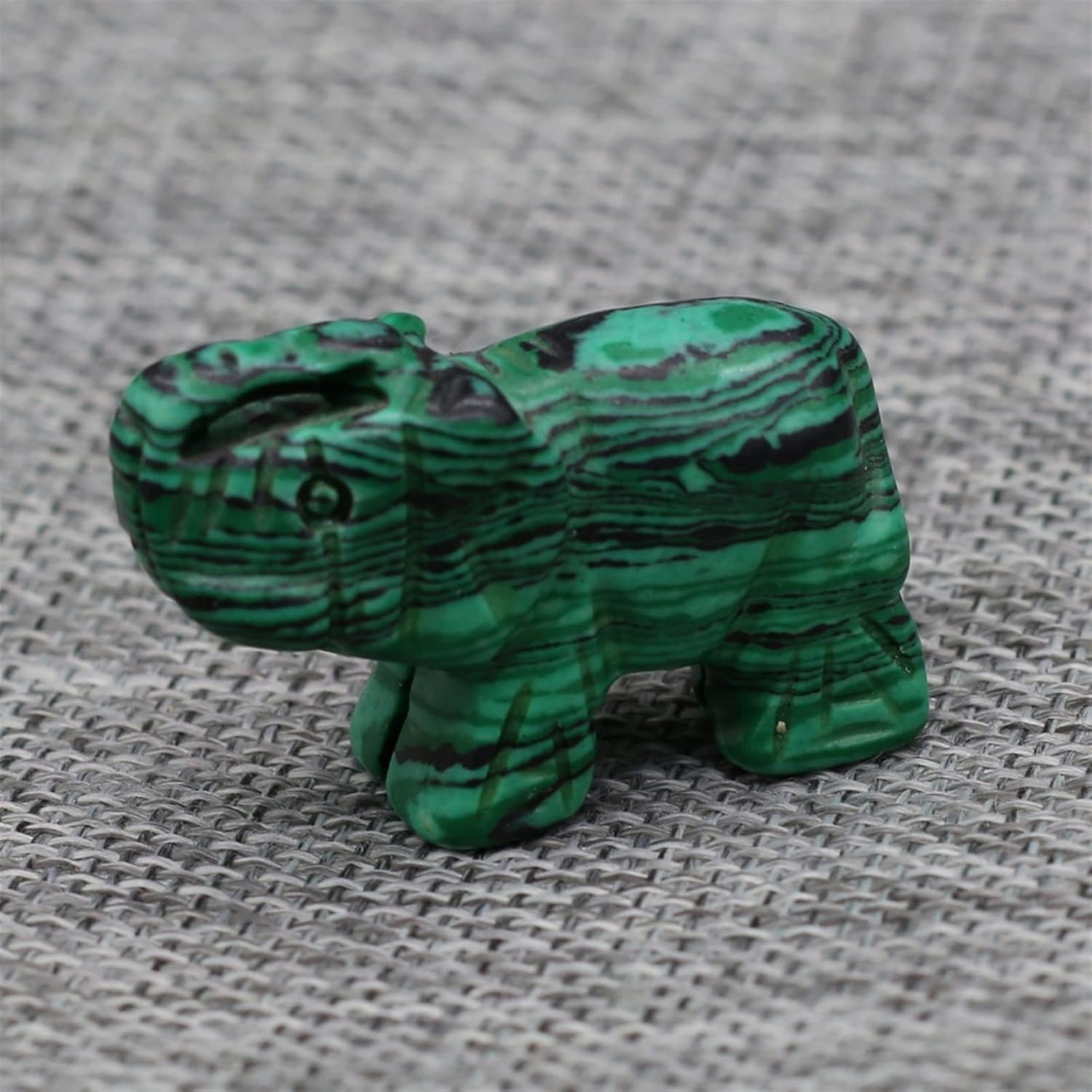 Natural Elephant Statue Rose Quartz Tiger Eye Home Decoration