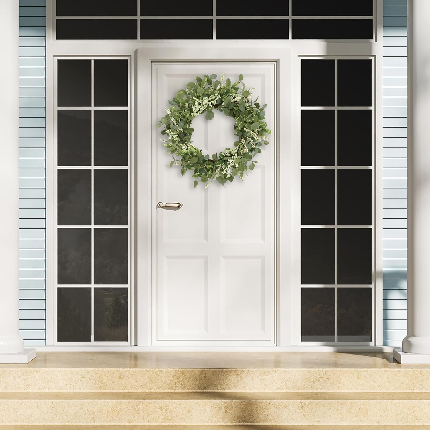 20 Inch Green Eucalyptus Wreath with Berry